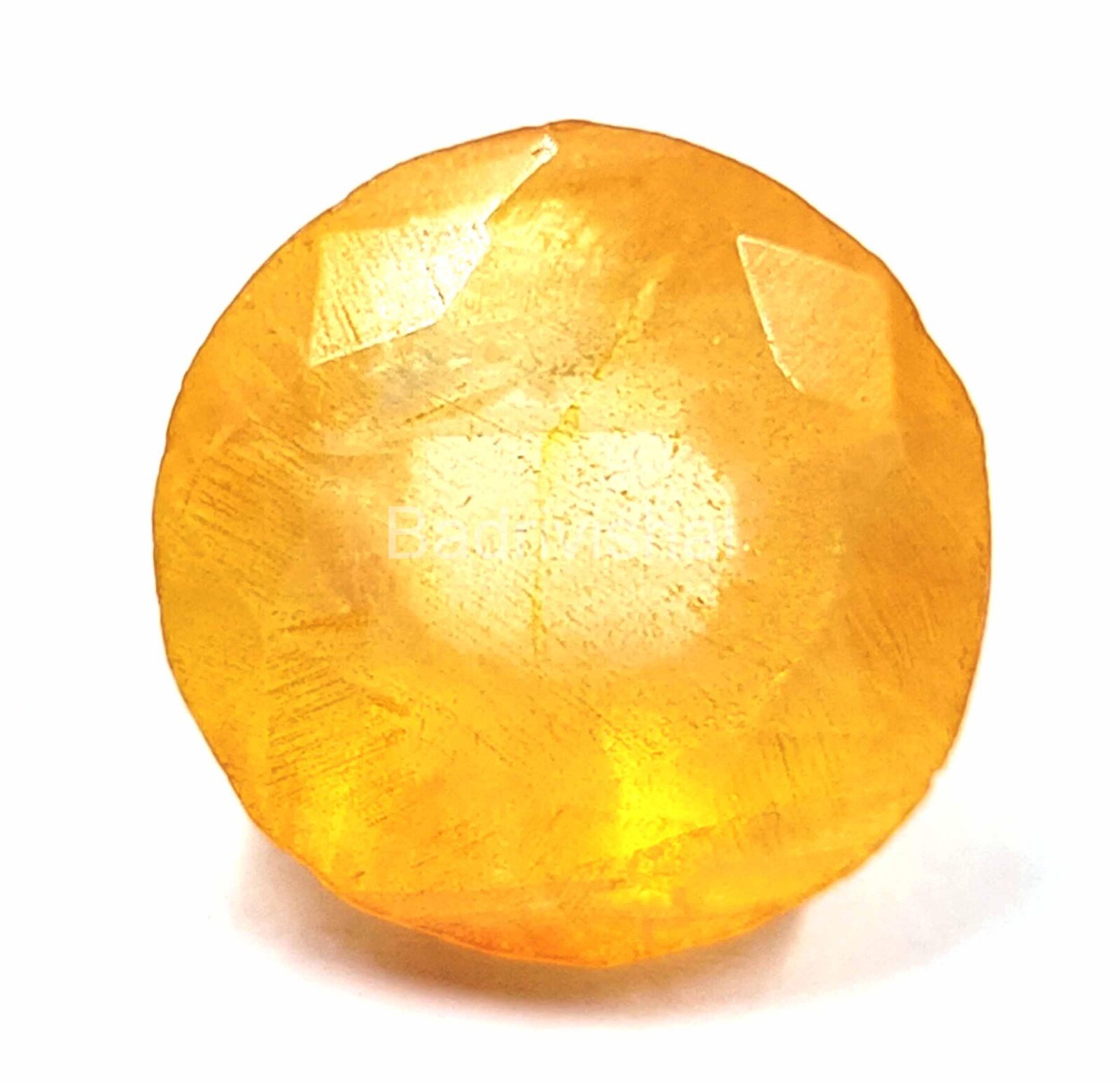 Natural Yellow Sapphire 24 Ct Certified Round Cut Sri Lanka Loose Gemstone EKQ