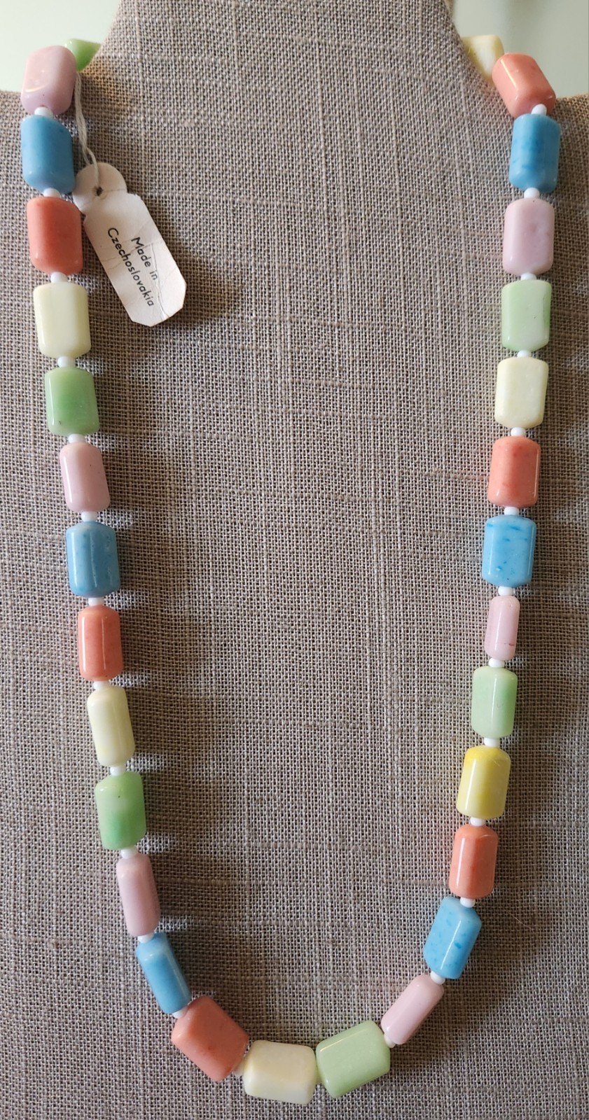 Unique Vintage Czechoslovakian Glass Bead Necklace