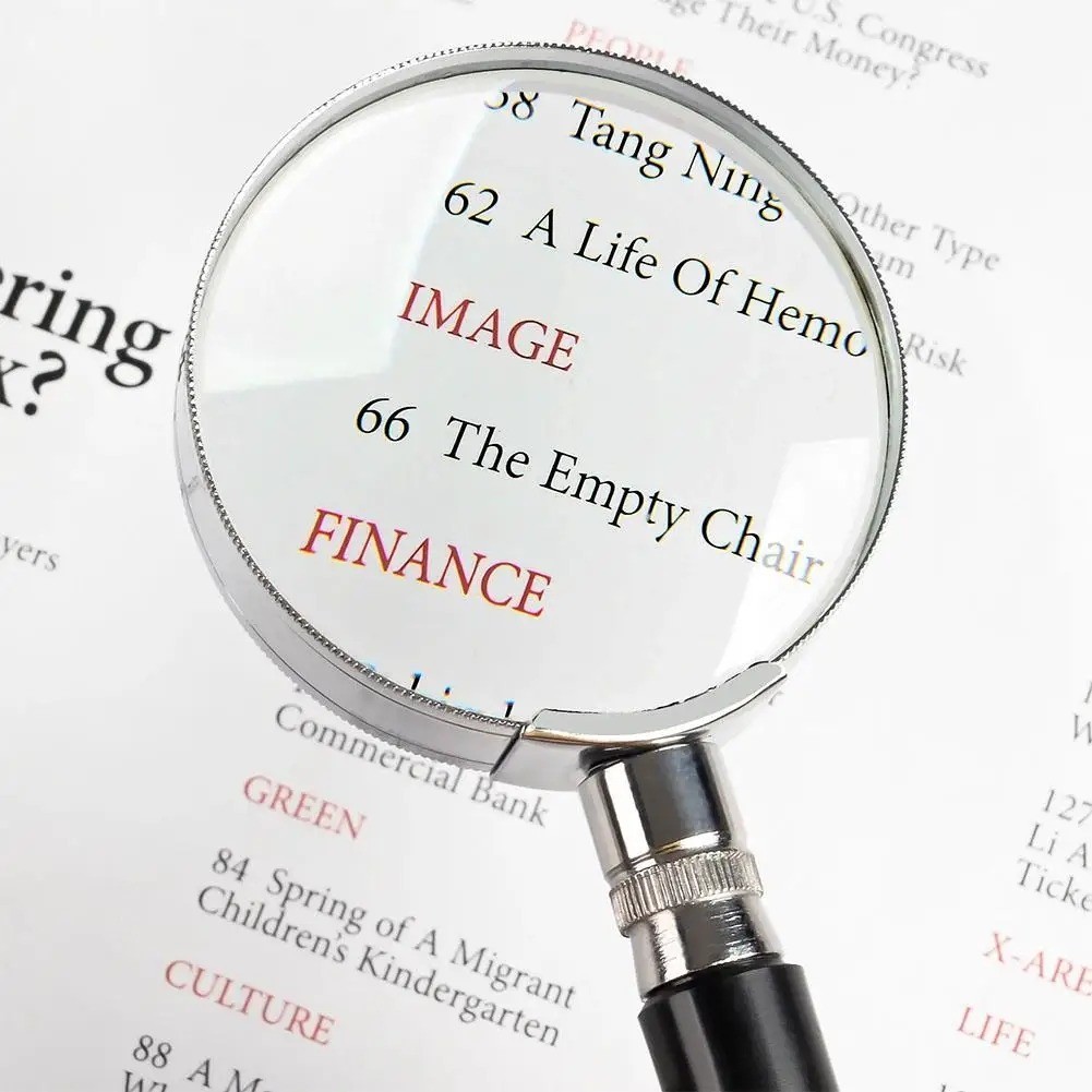 10X Magnifying Glass 10X Handheld Reading Magnifier – 50MM Large Magnifying