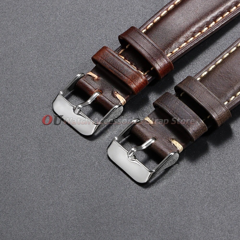 Leather Watch Band 18mm 20mm 22mm Quick Release Replacement Watch Strap