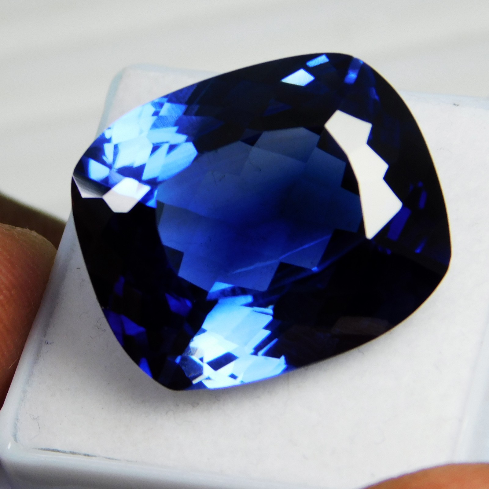 Natural Ceylon Blue Sapphire 29.10 Ct Cushion FLAWLESS Certified Loose Gemstone