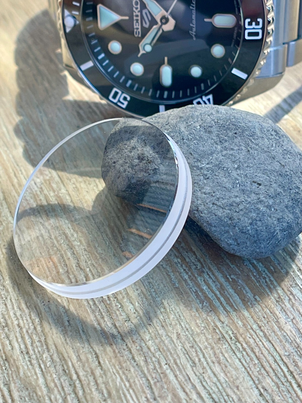 Double Dome Sapphire Crystal w/ AR for SKX007,SKX009,SRPD 5KX w/ Ceramic Insert