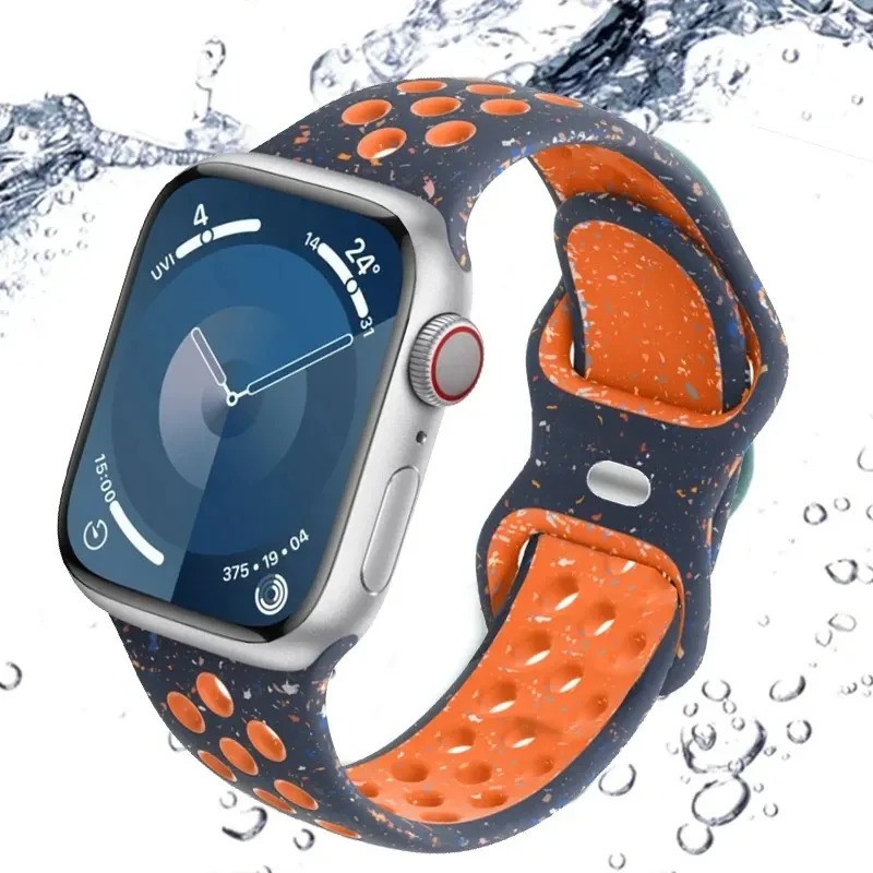 Sport Silicone Band for Apple Watch 11 10 9 8 7 Ultra 3 SE 41/42/44/45/46/49mm
