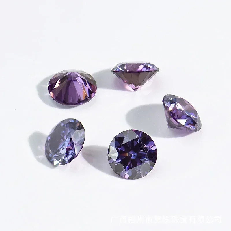 Round 0.1-10ct Moissanite Loose Stones Colorful VVS Gemstones for Jewelry Making