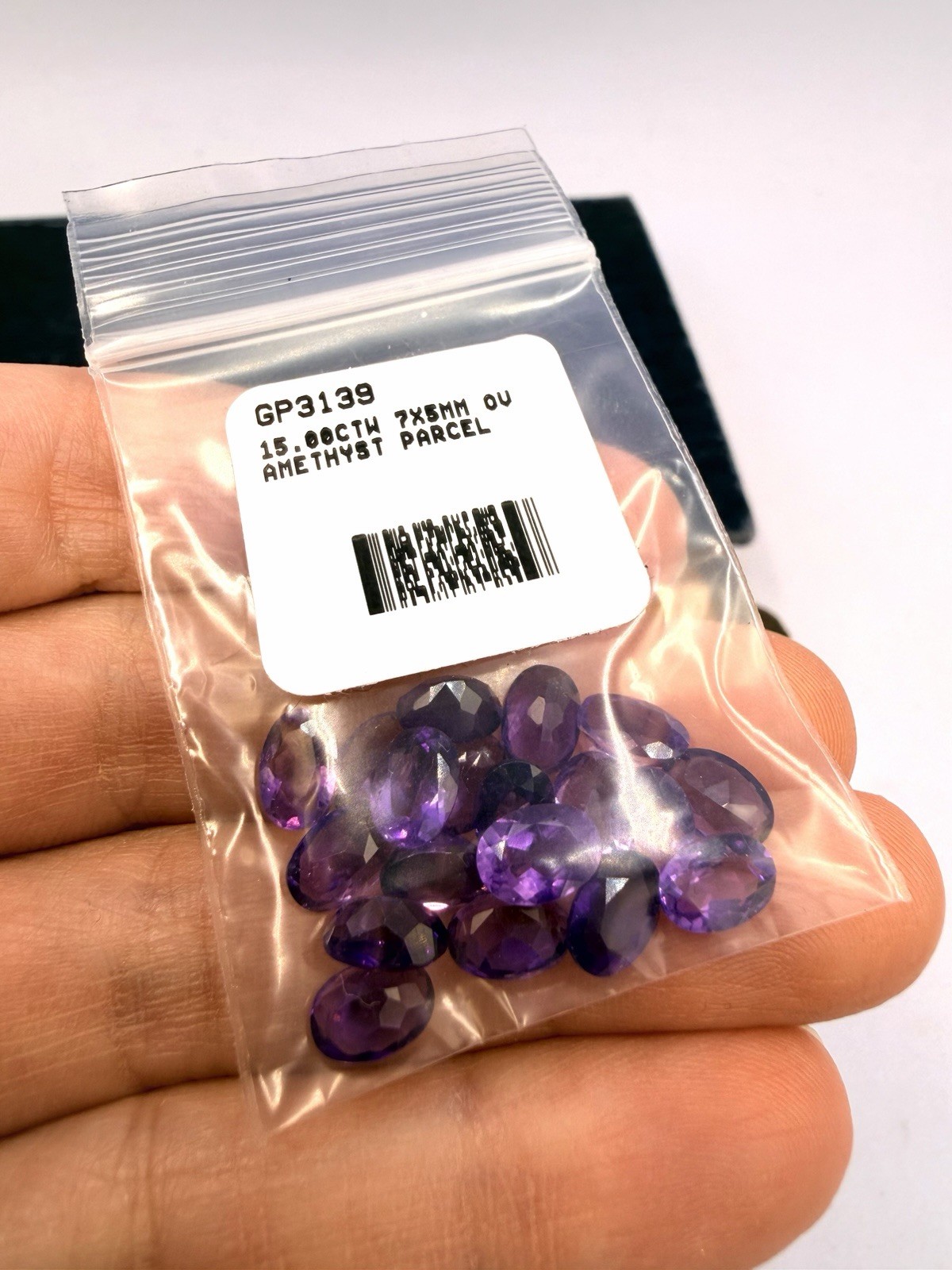 15CTW Amethyst 5x7mm Oval Faceted Cut Gemstones Estate Lot Parcel