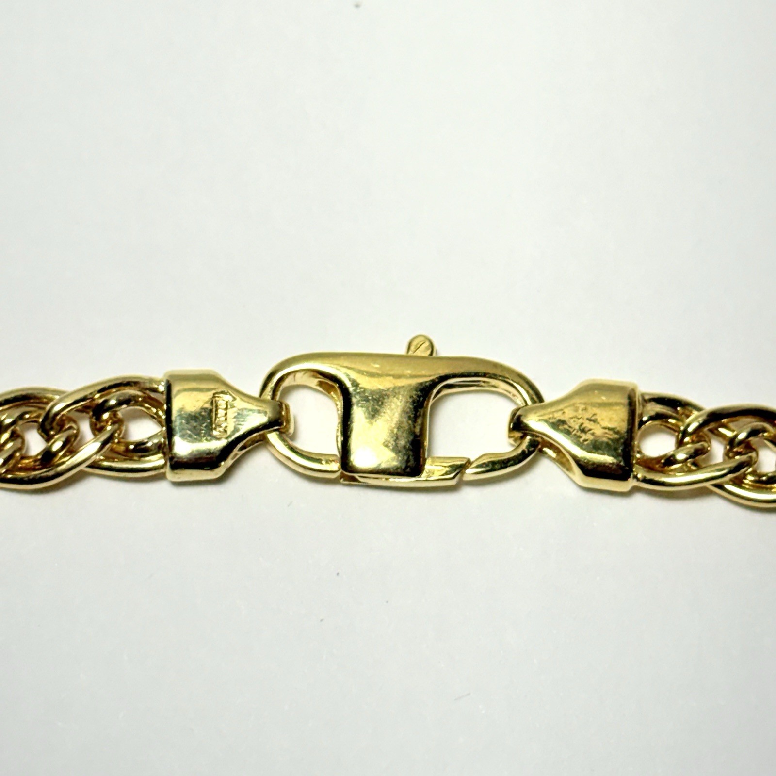 Italy 14K Yellow Gold Nonna Double Curb Link 4.5mm 28″ Chain Necklace 13.6g