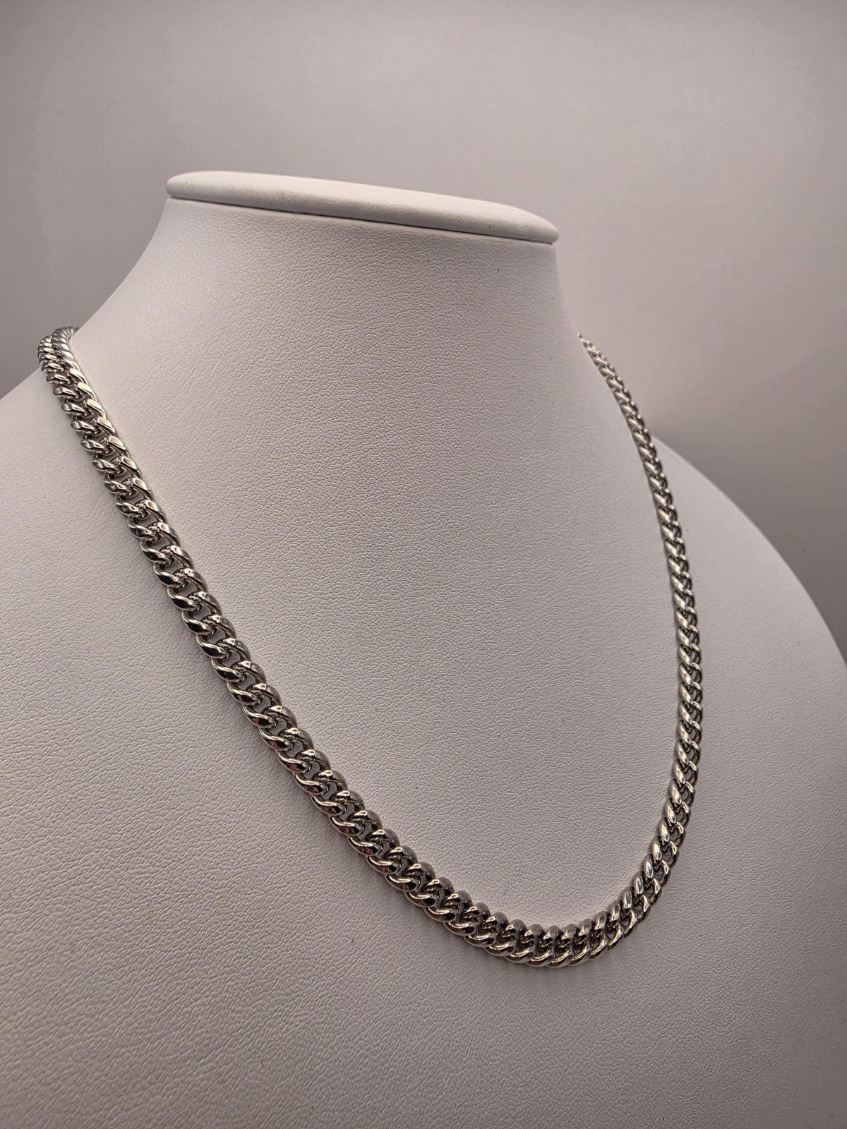 Sterling Silver Double Curb Chain Necklace | 925 Silver | 18 Inch | 5.4mm Cuban