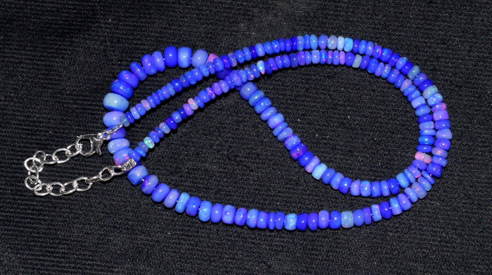 16″Natural Ethiopian Opal Beads Wello Fire Opal Gemstone Bead Necklace