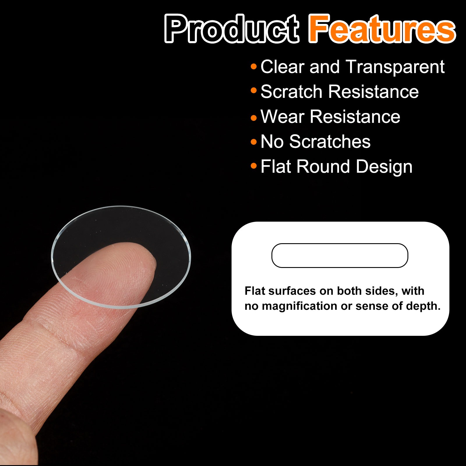 3pcs Watch Glass Lens 29.5mm Mineral Glass Round Clear Len for Watchmaker Repair