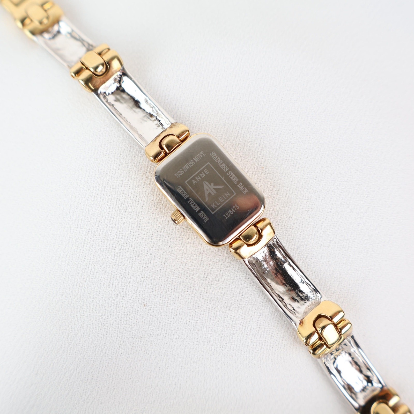 Vintage Two Tone Anne Klein Watch with a Rectangle Face Watch