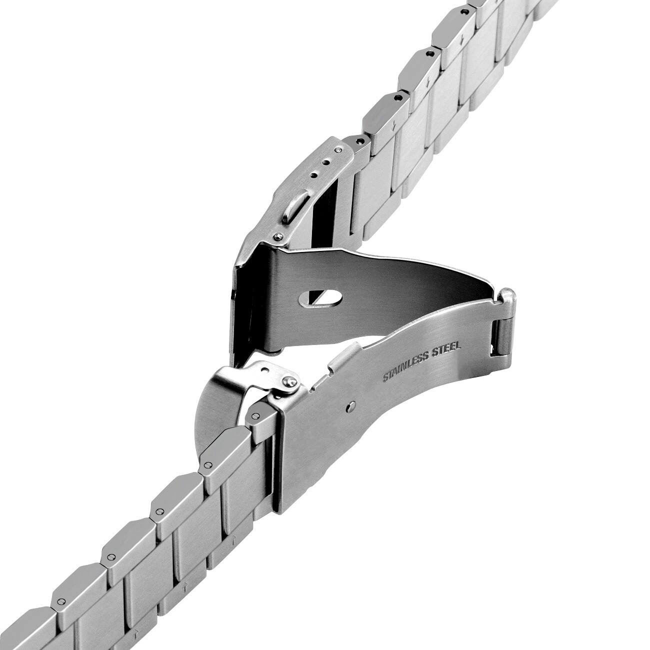 18mm 20mm 22mm 24mm Brush Metal Watch Band Solid Stainless Steel Bracelet Straps