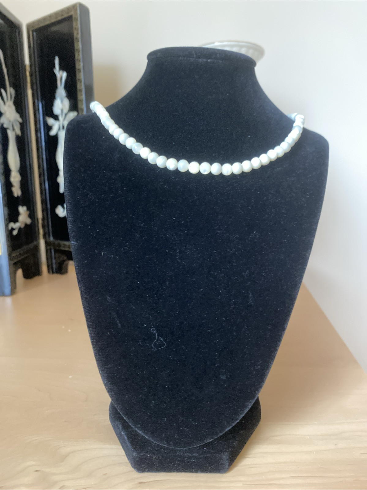 Vintage Art Deco Necklace Estate Fine Jewelry Pre-owned MOP Pearl Bead Sterling