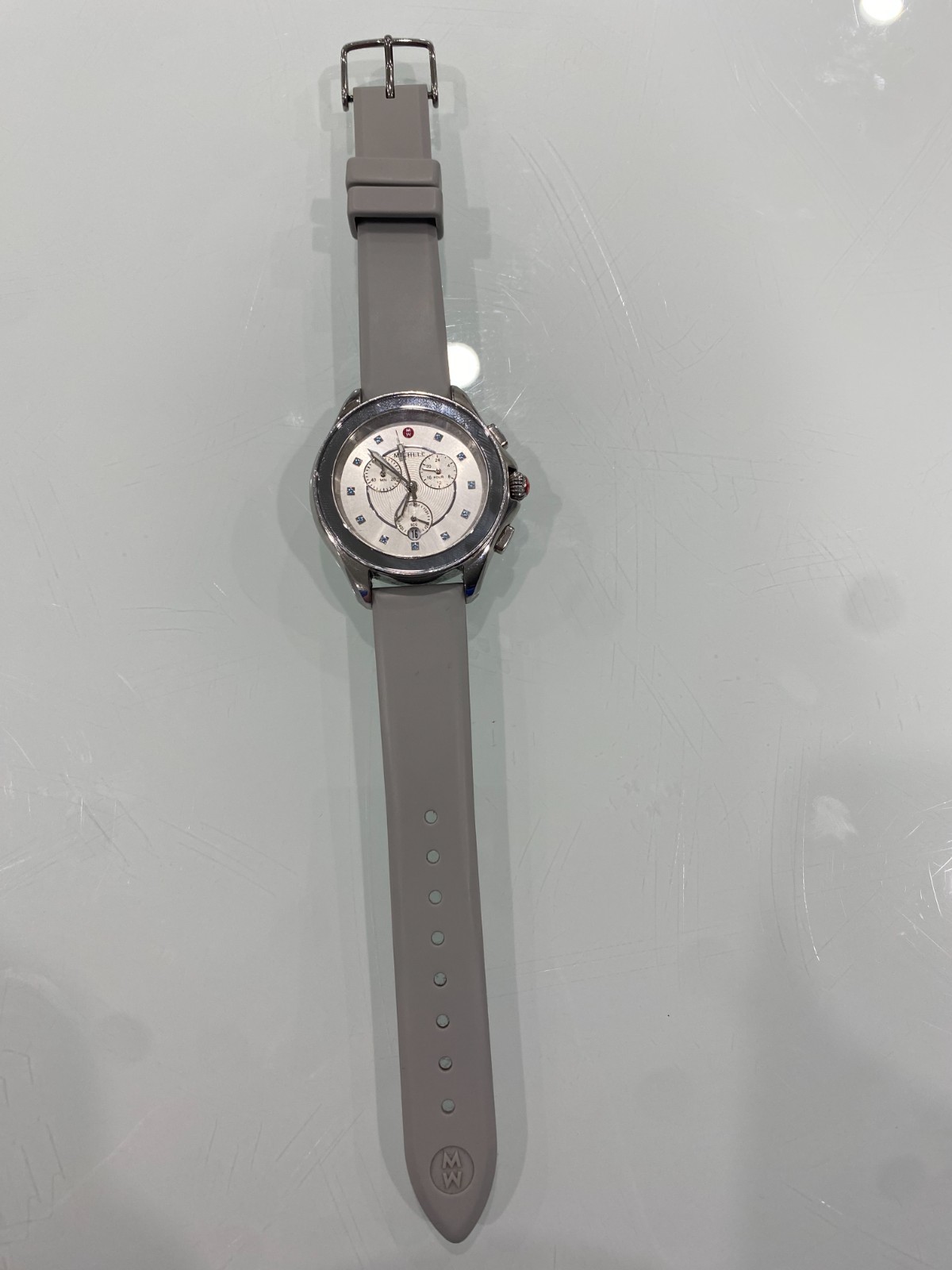 Michele Cape Stainless Blue Topaz Watch MWW27E000004 100% Authentic Guaranteed