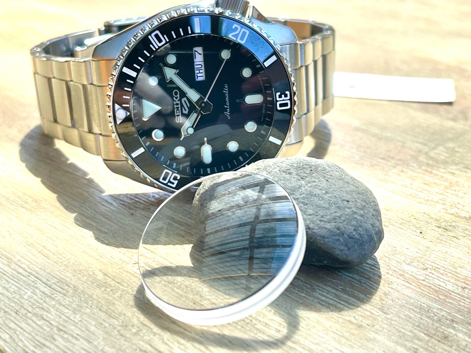 Double Dome Sapphire Crystal w/ AR for SKX007,SKX009,SRPD 5KX w/ Ceramic Insert