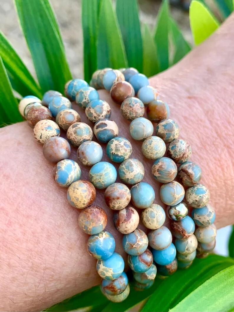 8MM Handmade Turquoise Bead Healing Energy Reiki Chakra Balance Bracelet Gifts
