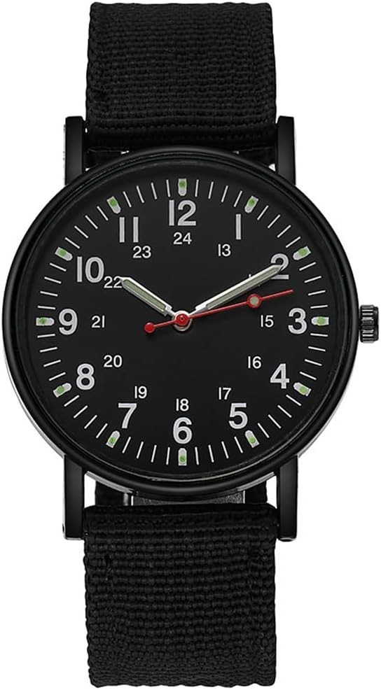 Stylish Unisex Luminous Quartz Watch with Durable Nylon Strap for Every Occasion