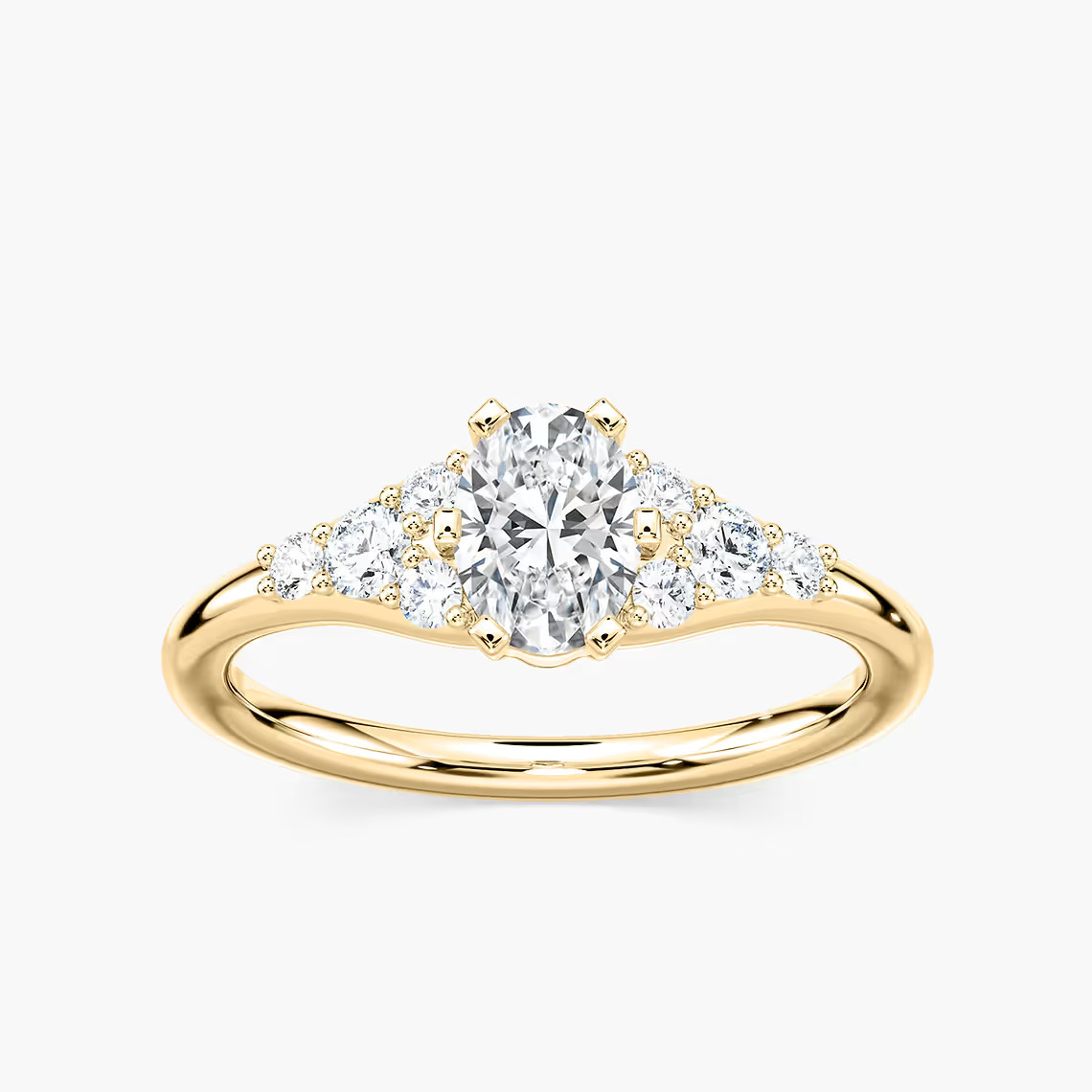 IGI Certified 2.30 CTW Oval Cut Lab Diamond Three Stone Ring 10K Solid Gold