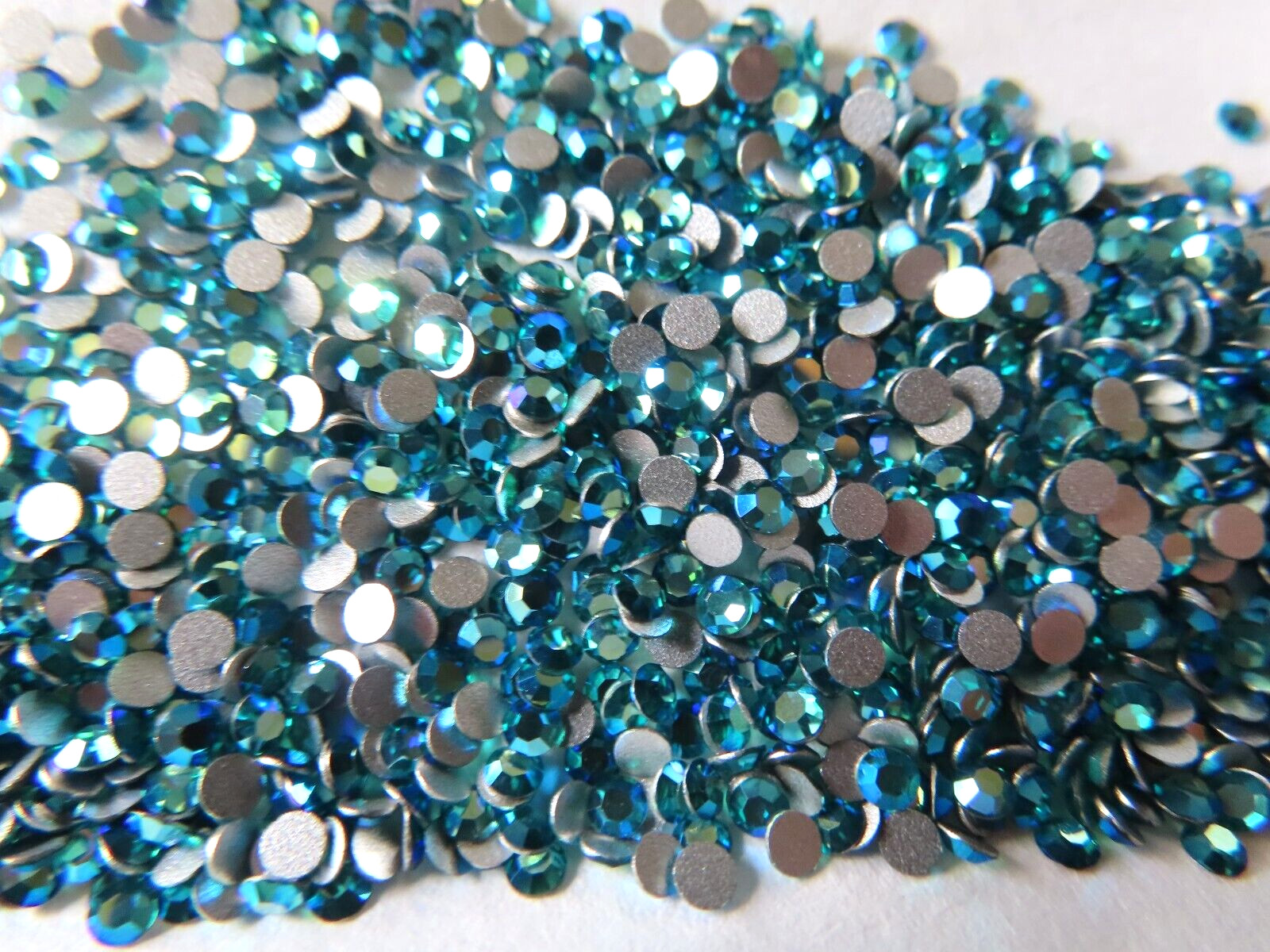 Full pack 1440 Preciosa Flatbacks 7ss Blue Zircon AB/foiled