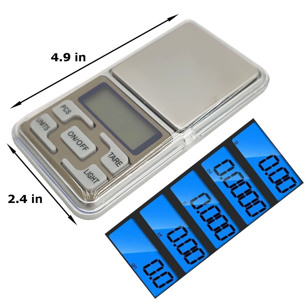 500g x 0.01g Precision Digital Gram Pocket Jewelry Scale LCD Display Mini Scale