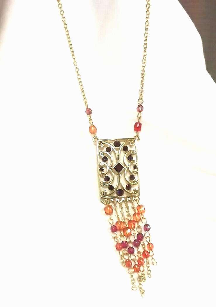August Max Necklace Gold Tone Bohemian