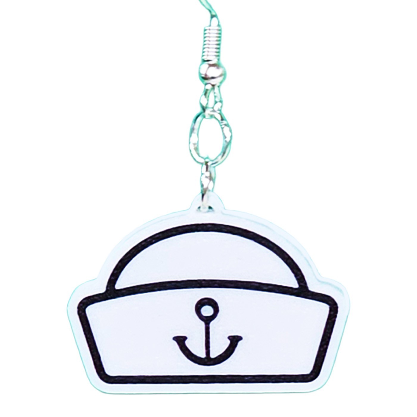 Sailor Hat Earrings Nautical Style Dangle Earrings Coastal Jewelry Gift