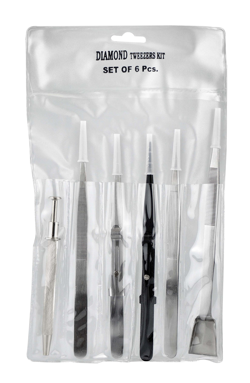 6pc Stainless Steel Jewelers Diamond Tweezers Set Jewelry Beads Gemstone TW2-407