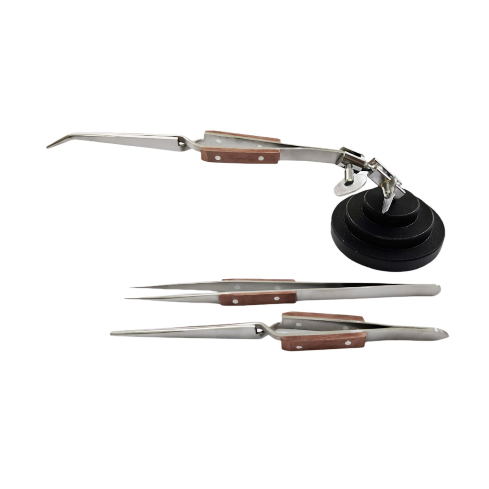 Third Hand Base with Locking Fiber Tweezers Holding Adjustable Soldering