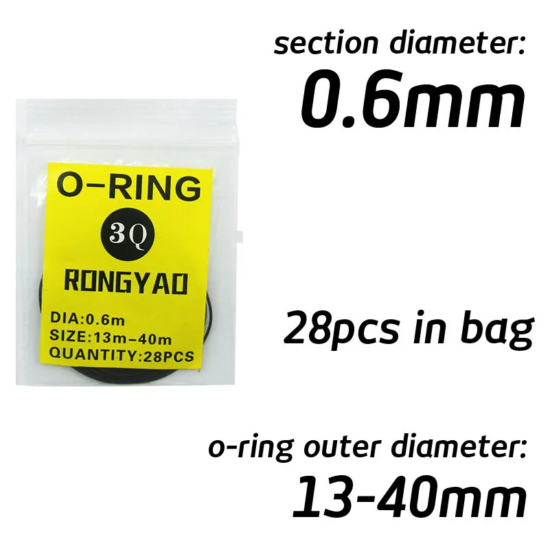Watch Back Case Waterproof O-Ring 0.5-0.8mm 13-40mm Rear Cover Gasket Seal Ring