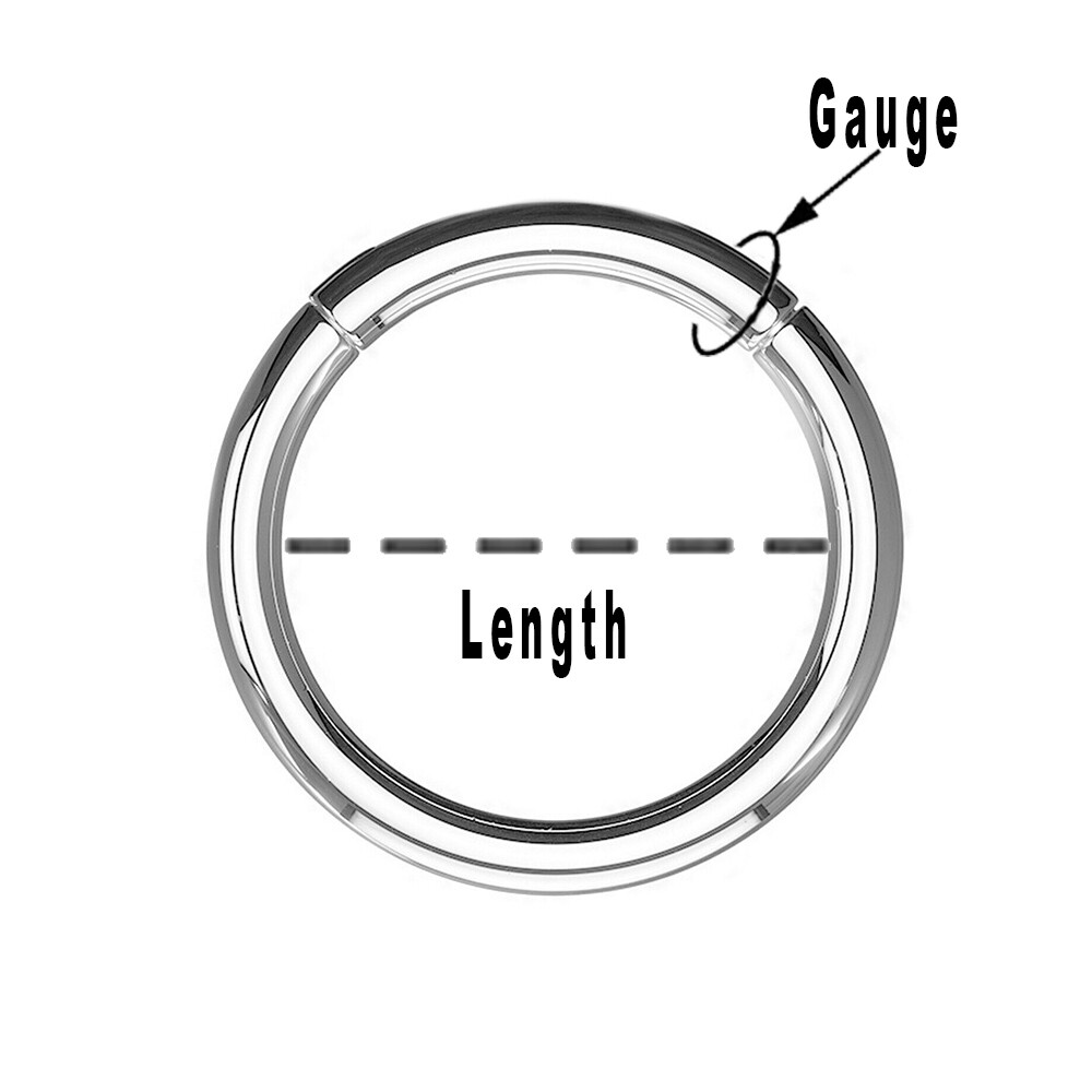 Hinged Segment Rings Made of 316L Surgical Steel All sizes and Gauges Piercings