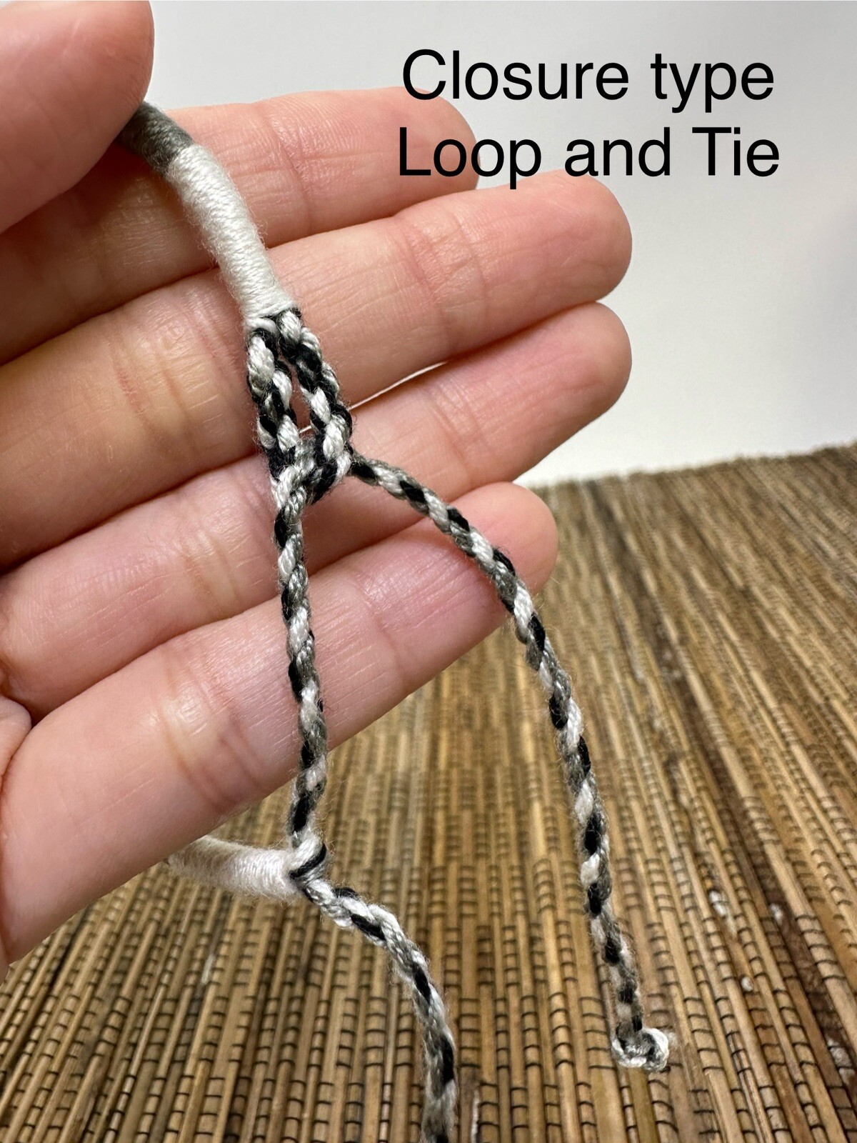 Handmade Adjustable Braided Bracelet – Black White & Multicolor Unisex Gift