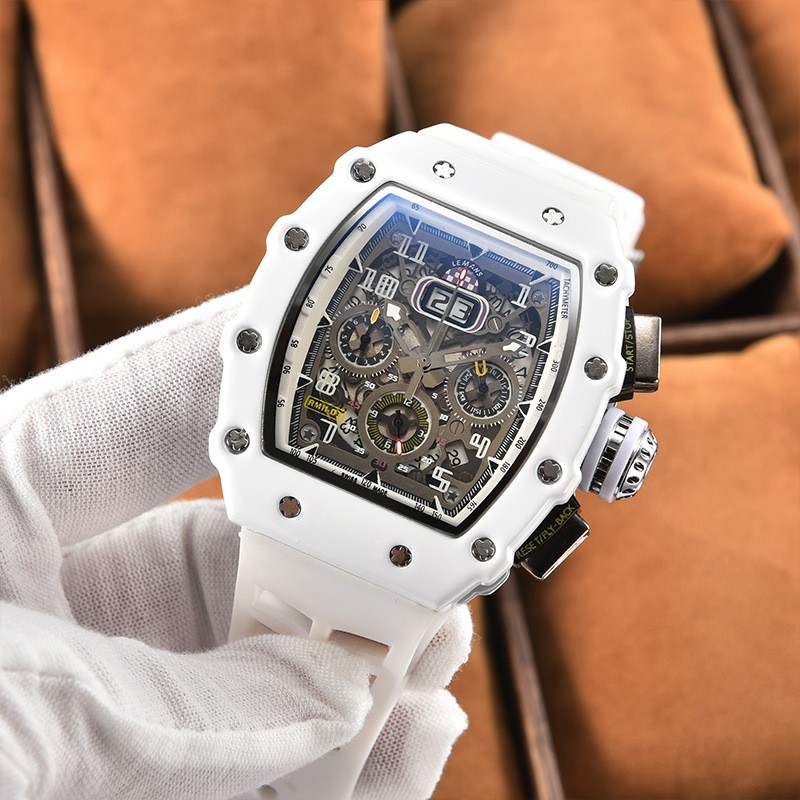 White Richard Fashion Style Rapper Mille Colorful Deal Skeleton Multicolor Watch