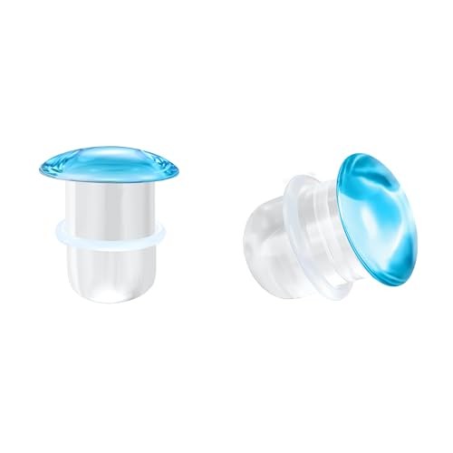 Glass Ear Stretching Kit Single Flare Plugs & Rubber Rings Unique 1mm 15mm Blue