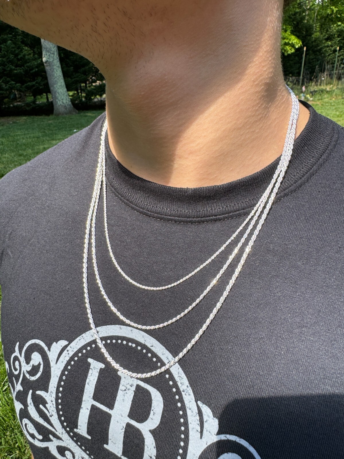 Cadena Rope Plata Esterlina 925 Real Hombre Mujer 1.5-5mm Italia 16-30″