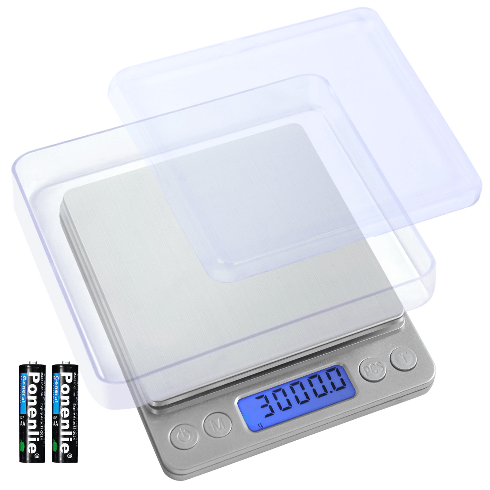 Digital Scale 3000g x 0.1g Jewelry Gold Silver Coin Gram Pocket Size Herb Grain