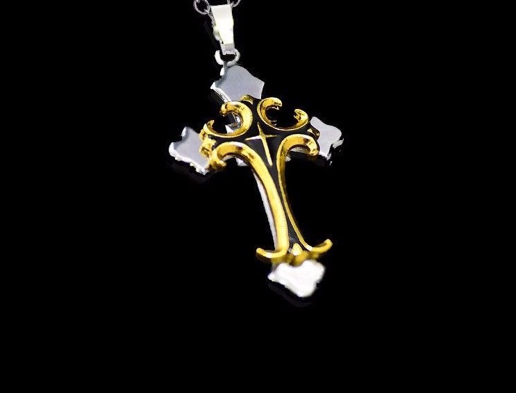 Cross Pendant Necklace Unisex Crucifix Men Women With Chain