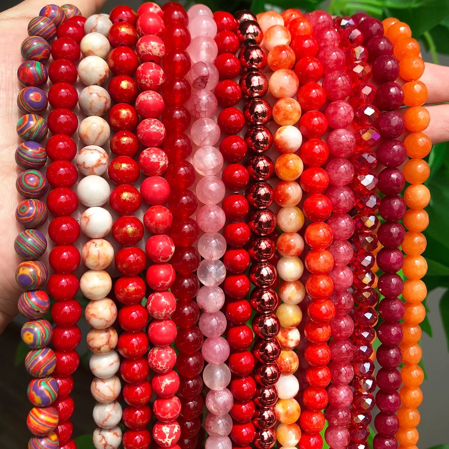 Series I lot natural gemstone spacer loose beads 4mm 6mm 8mm 10mm 12mm stone DIY