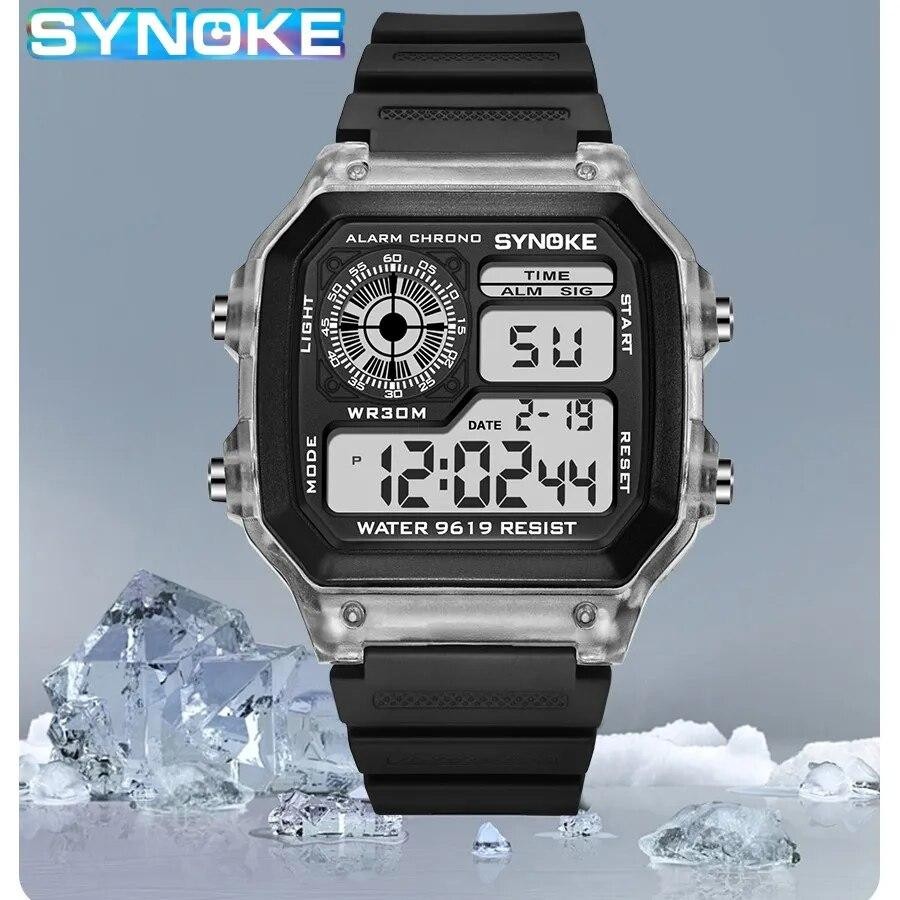 SYNOKE Digital Watches Men Sports Luminous Multifunction Waterproof Women Wristw