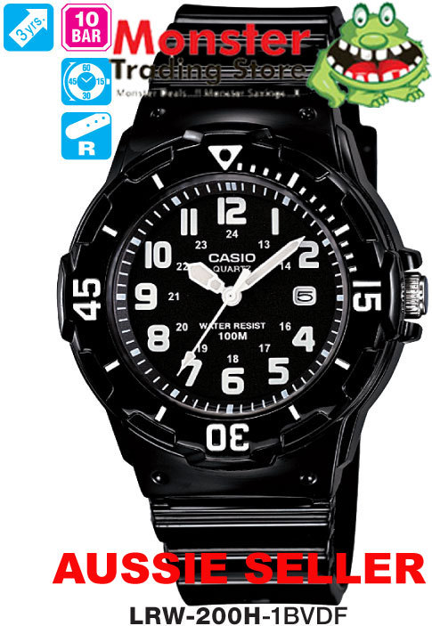 CASIO WATCH LRW-200H-1BV LRW200 LRW200H 12-MONTH WARRANTY
