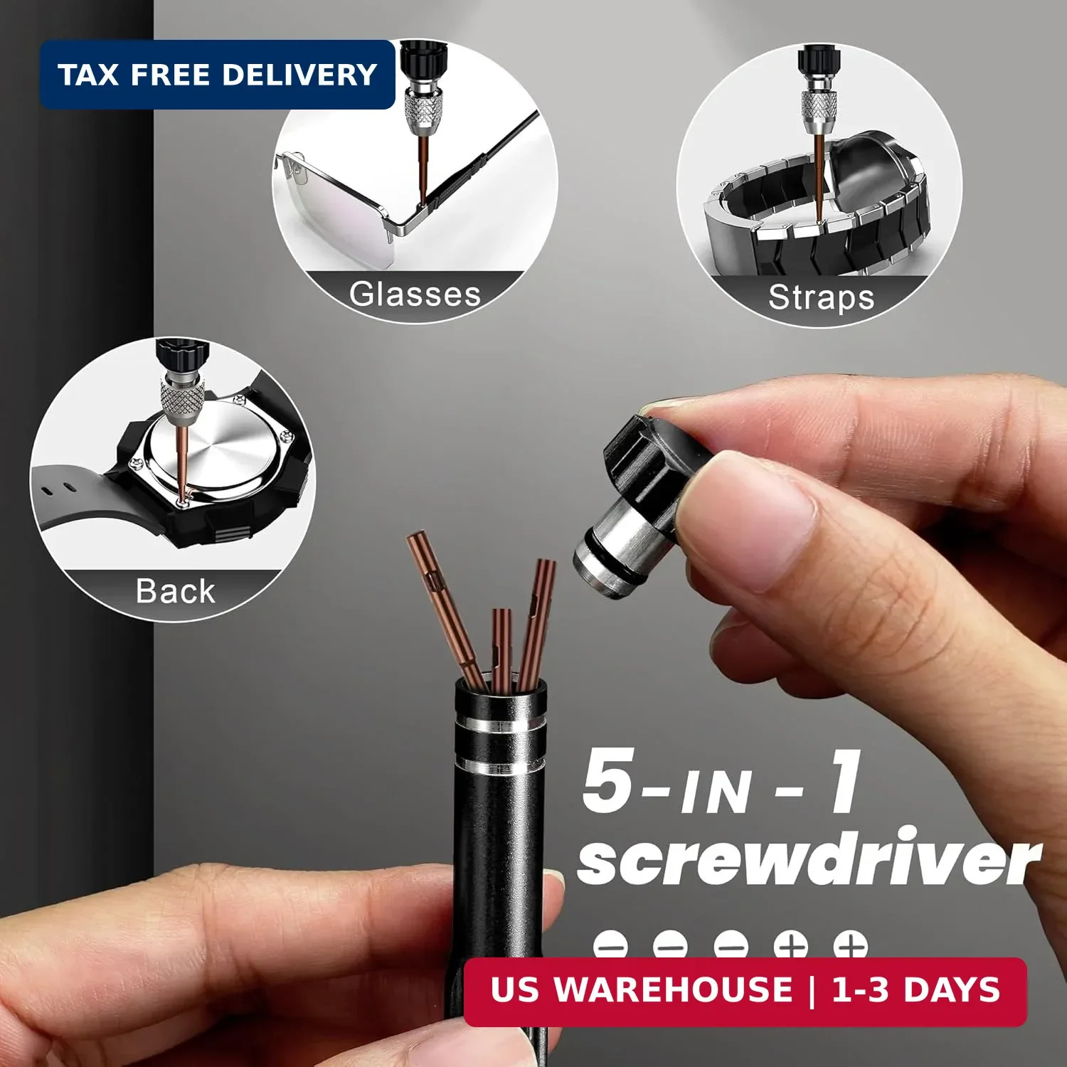 JOREST Watch Battery Replacement Kit, Watch Repair Screwdriver, Watch Band Repla