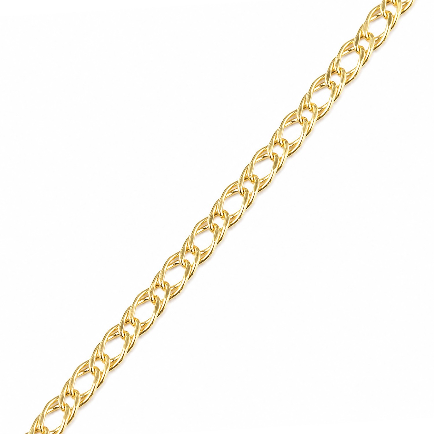 9ct Yellow Gold Fine Double Curb Chain 18″ Solid Gold Hallmarked Necklace