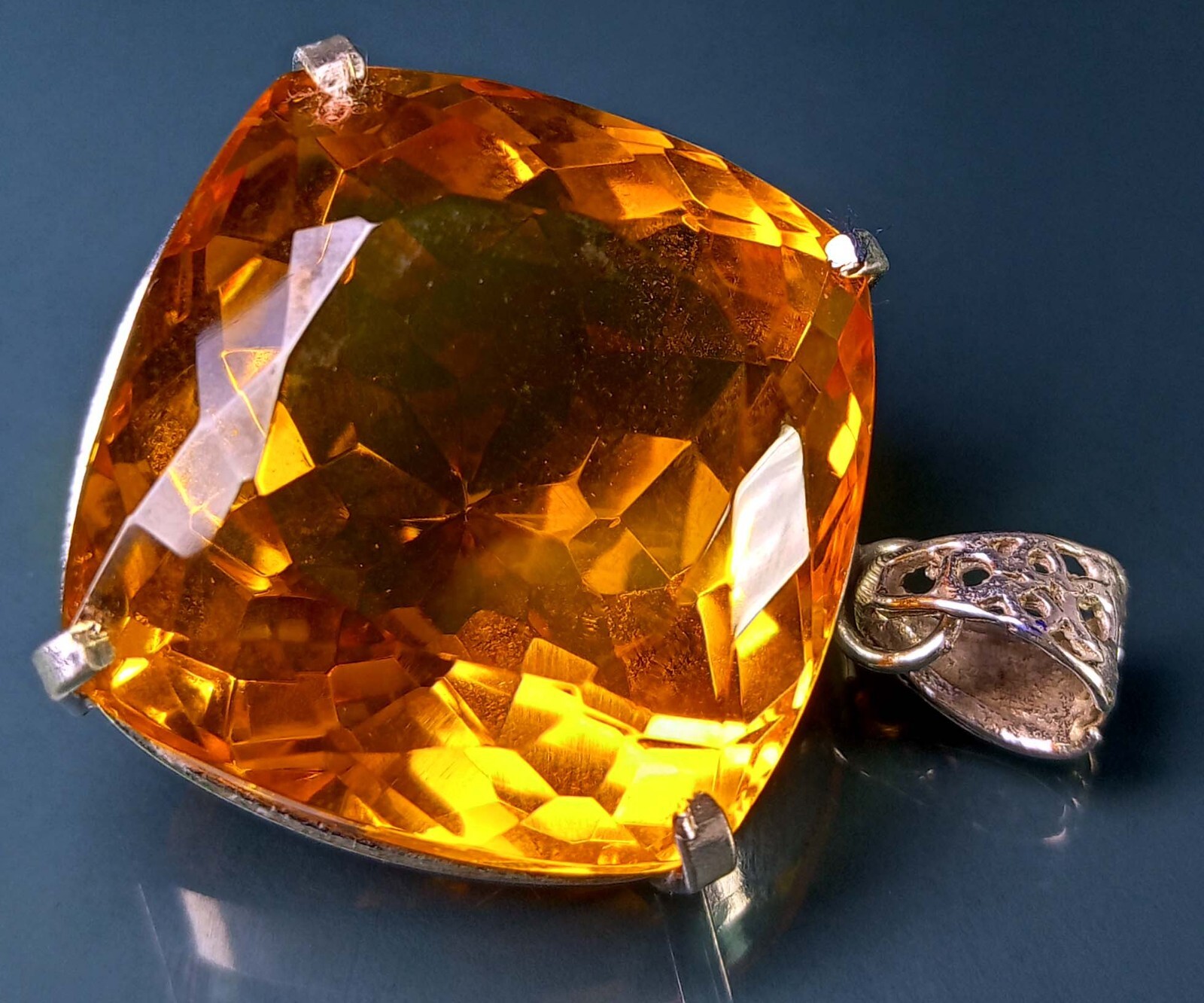 Yellow Topaz Pendant Natural Cushion Cut 137.90 Ct Gemstone EGL Certified PD018