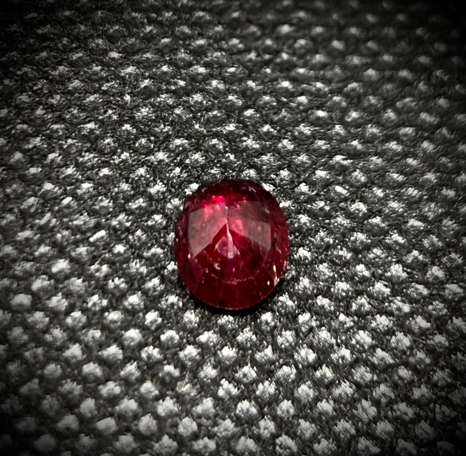1.63 Cts Oval Red Natural Ruby Very Rare Heavily Included Untreated @ Madagascar
