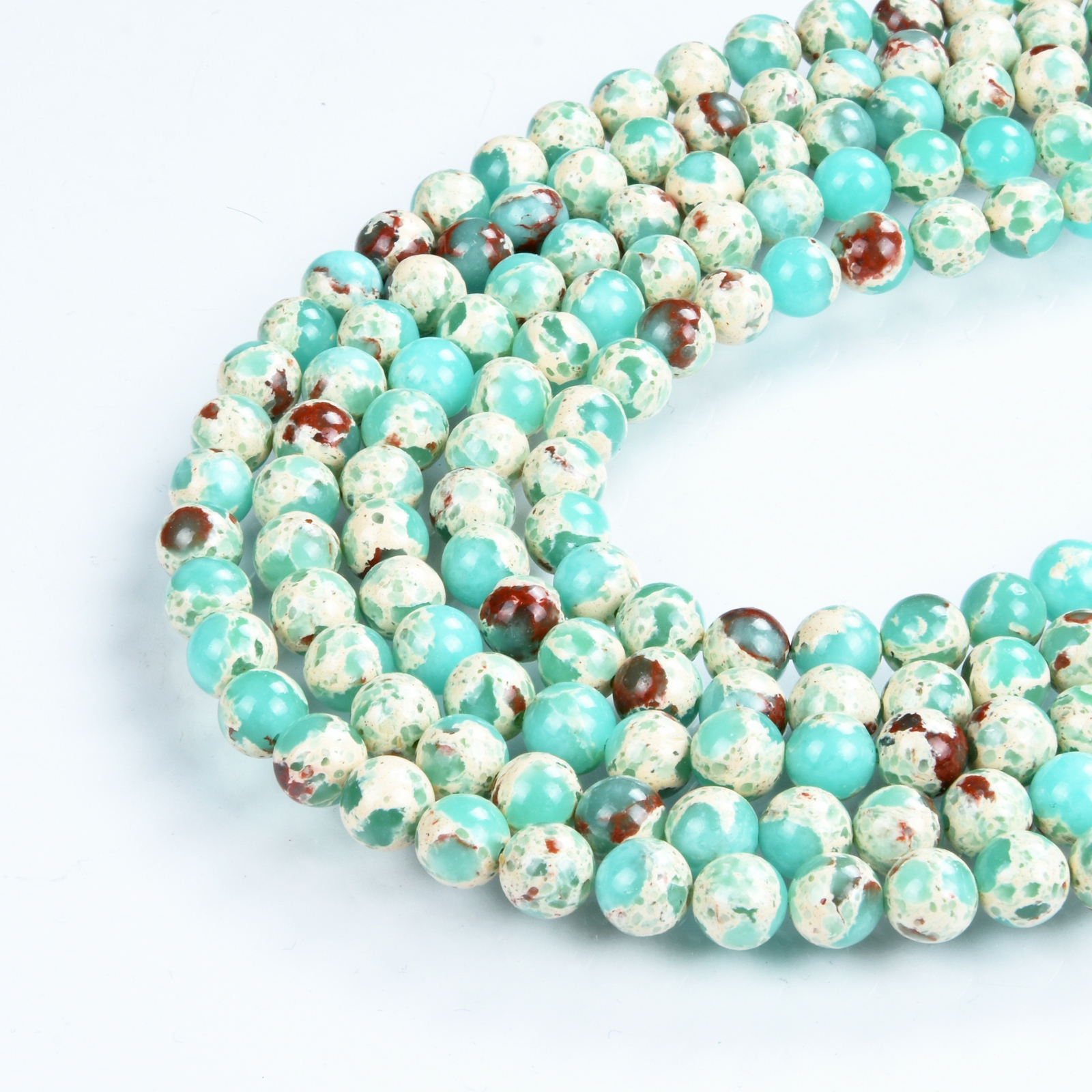 Green Agalmatolite Smooth Round Beads 6mm 8mm 10mm 15.5″ Strand