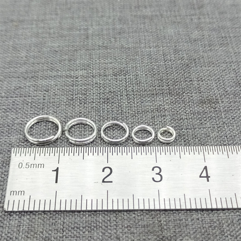30pcs of 925 Sterling Silver Split Rings 4mm 5mm 6mm 7mm 8mm for Jewelry Making