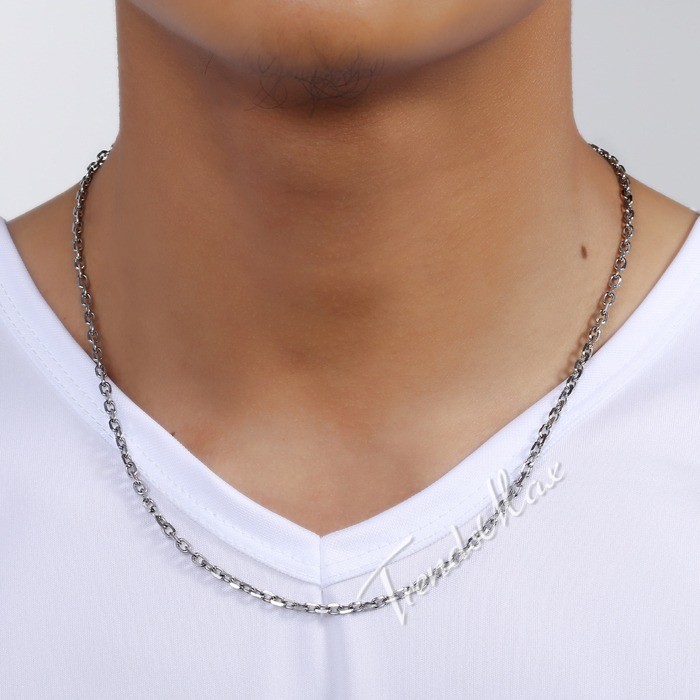 2.5/3/4/6/9mm Cable Rolo Link Stainless Steel Mens Boys Chain Necklace 18-36″
