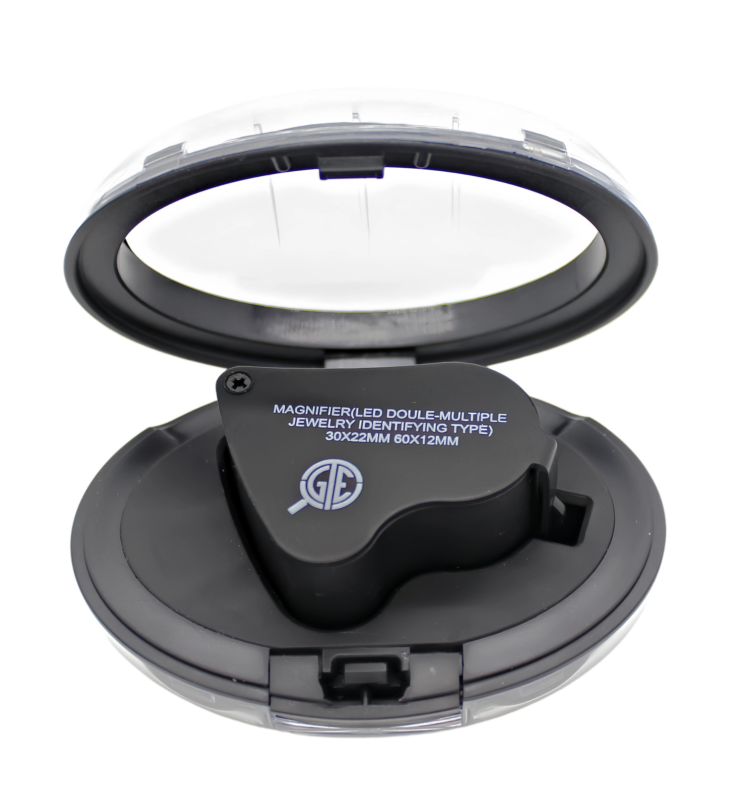 30X 60X Illuminated Jewelers Eye Loupe Foldable Magnifier Bright LED Light Gold
