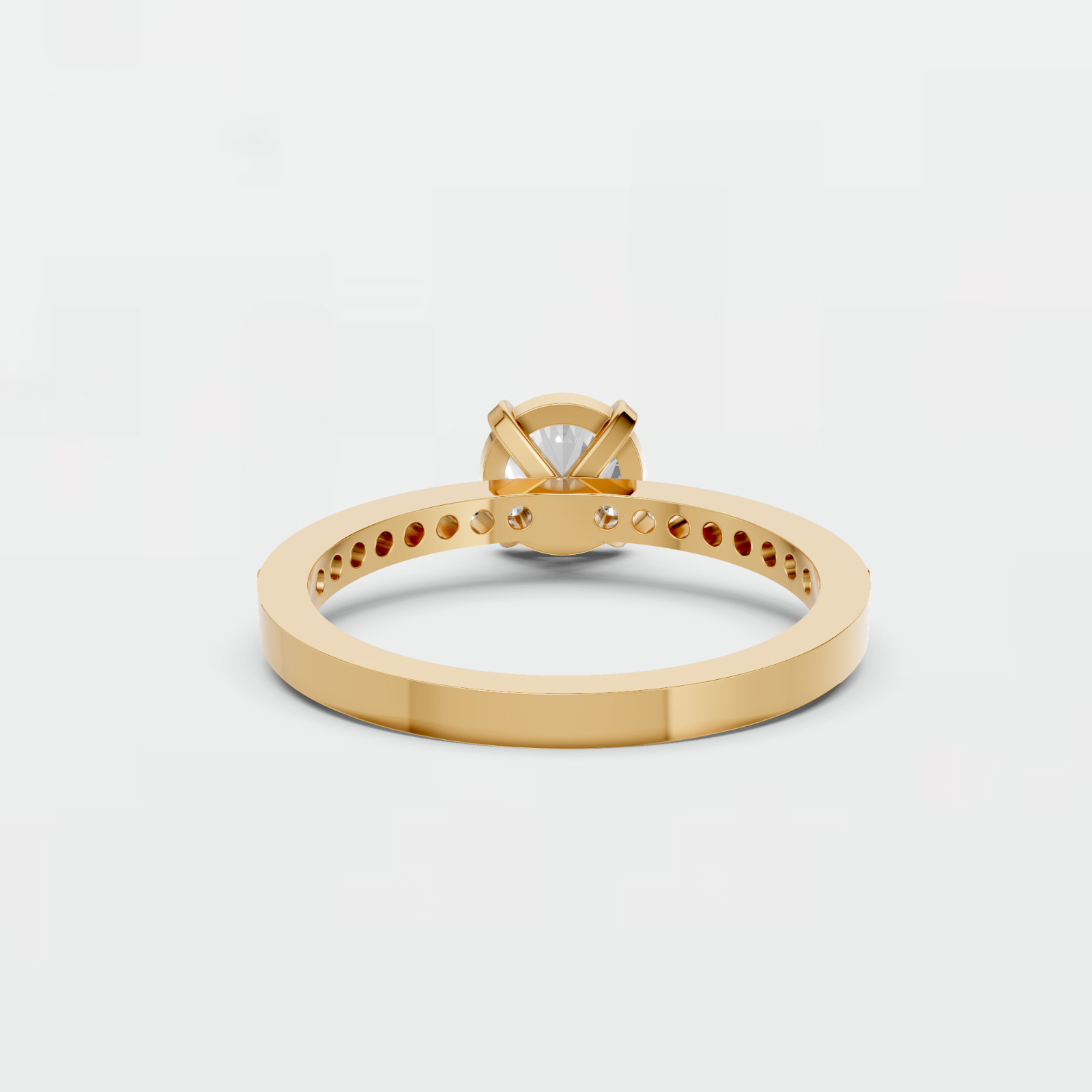 Celestia Aura Round Lab Grown Diamond Classic Solitaire Engagement Ring