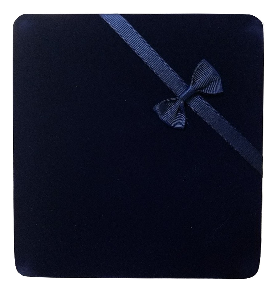XL NAVY VELVET SET JEWELRY GIFT BOX -NECKLACE EARRING & BRACELET & X’MAS BONUS