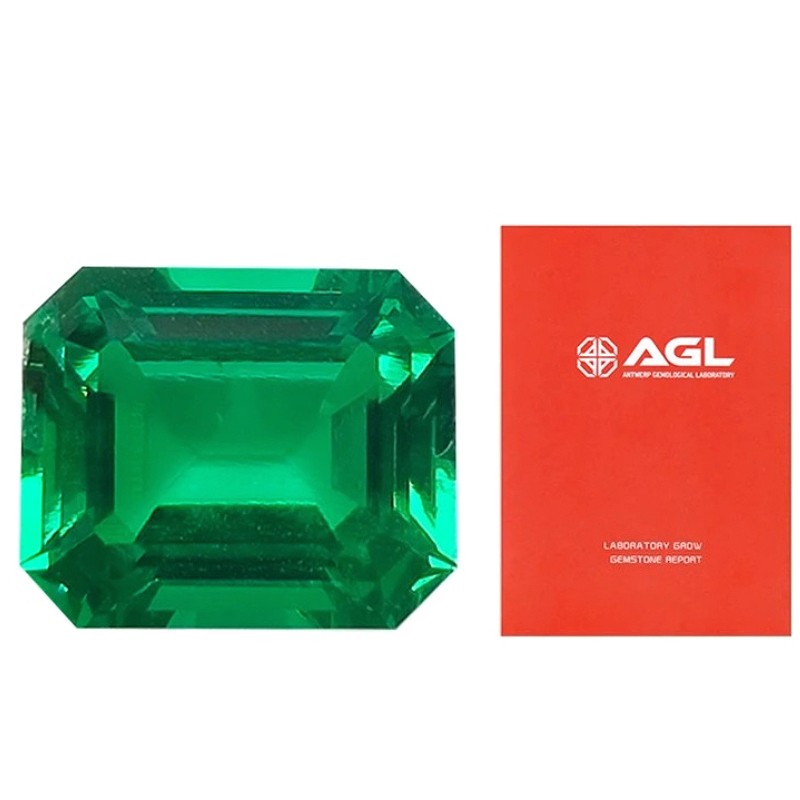 6CT Columbia Lab Grown Emerald Loose Gemstones Emerald Cut For Jewelry With AGL