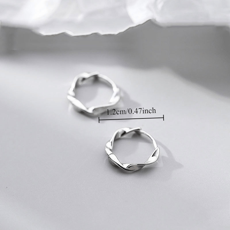Women’s Elegant Mobius Pendant Earring Fashion Twisted Circular Earrings Copper